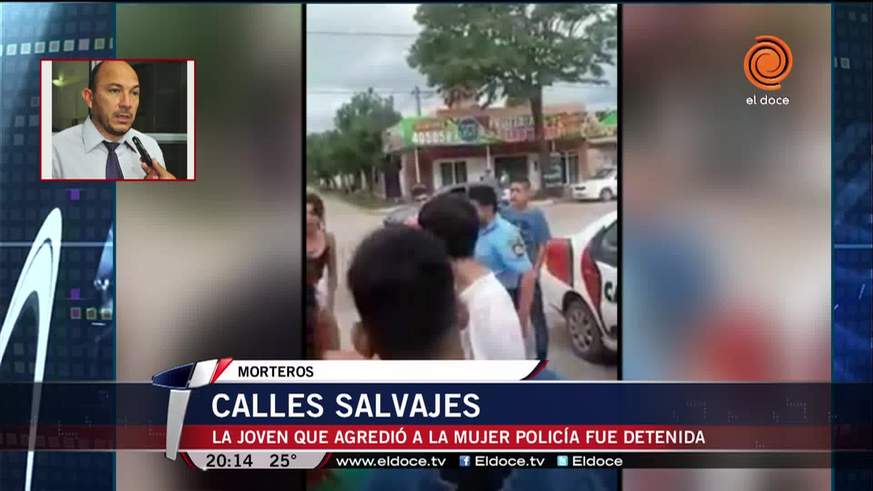 La joven que agredió a la policía tenía antecedentes