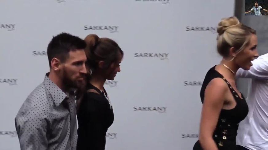 Messi y Antonella Roccuzzo inauguraron su local de Sarkany  