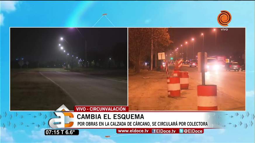 Cambios en la Avenida Cárcano por las obras de la Circunvalación