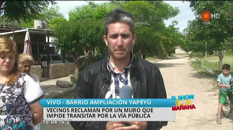Reclamo de vecinos por muro de contención