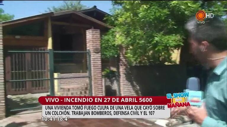 Una vela provocó un incendio