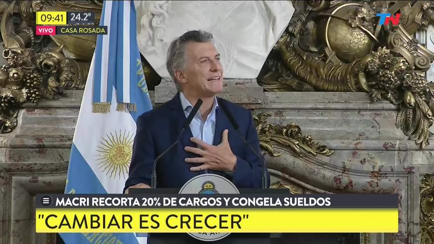 Macri: "La austeridad tiene que partir de la política"