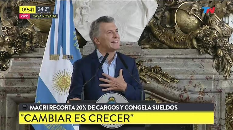 Macri: "La austeridad tiene que partir de la política"