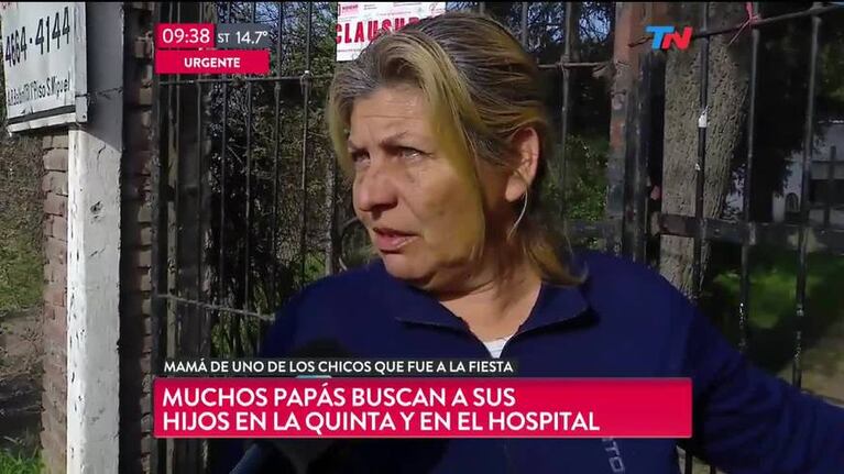 Madres buscan a sus hijos en la fiesta de Moreno