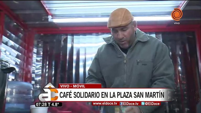 El desayuno solidario de la Mole Moli en la Plaza San Martín