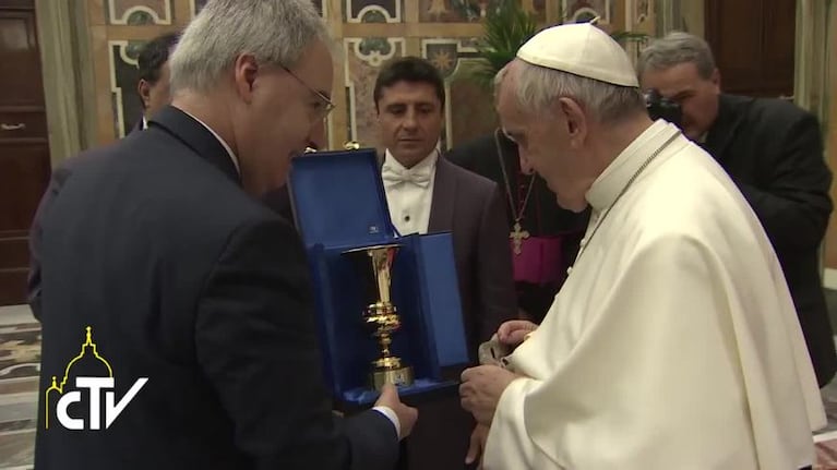 Dybala visitó al Papa