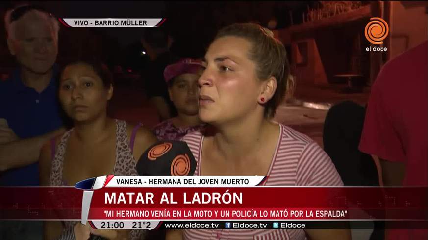 Barrio Müller: la familia del supuesto ladrón denunció gatillo fácil