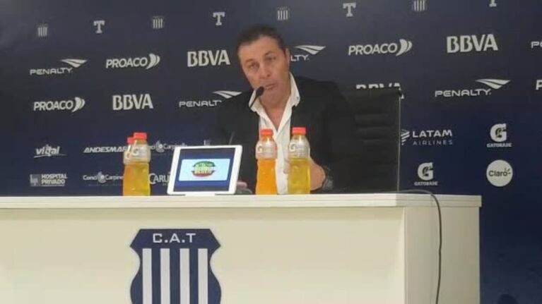 El enojo de Kudelka tras el empate de Talleres