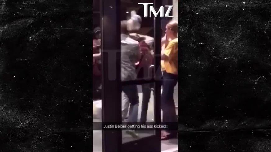 Justin Bieber se agarró a piñas y terminó en el piso