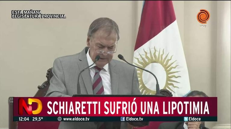 El momento en el que Schiaretti se sintió mal