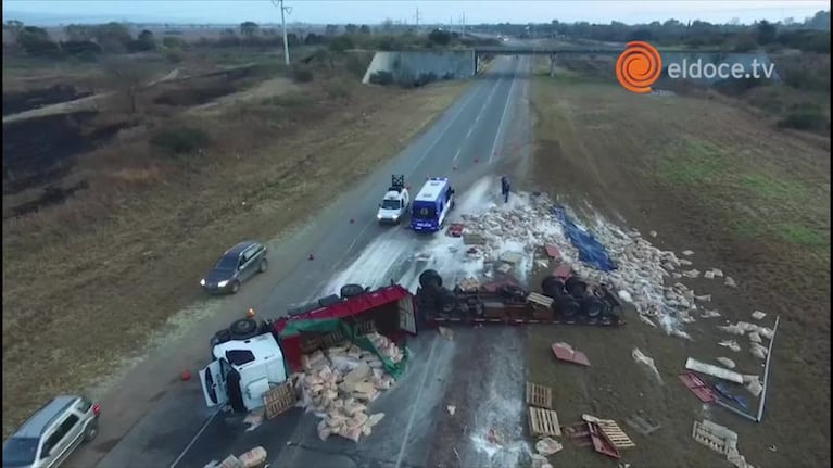 Accidente con un camión de azúcar 