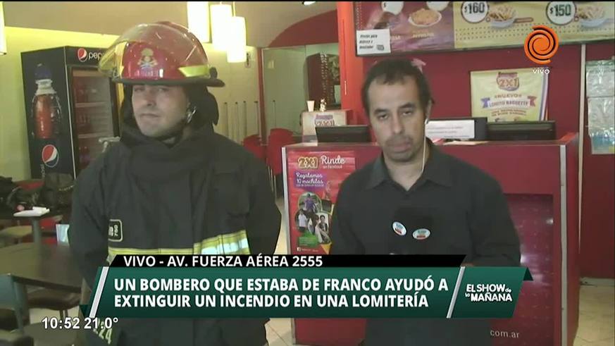 Bombero de franco evitó una tragedia