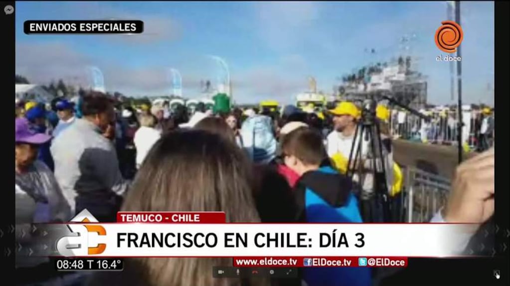 El Doce en Chile: la espera por el Papa en Temuco