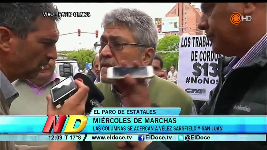 Estatales marchan por el centro