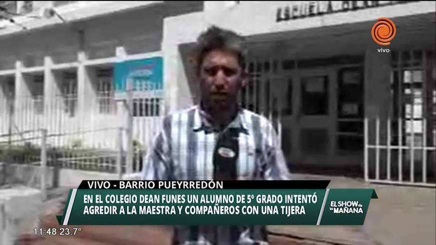 Alumno agredió a maestra y alumnos con una tijera