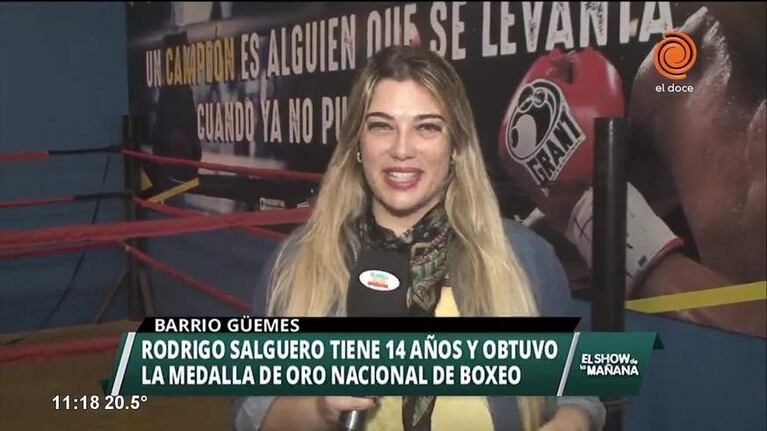 Con 14 años y una medalla de oro en boxeo