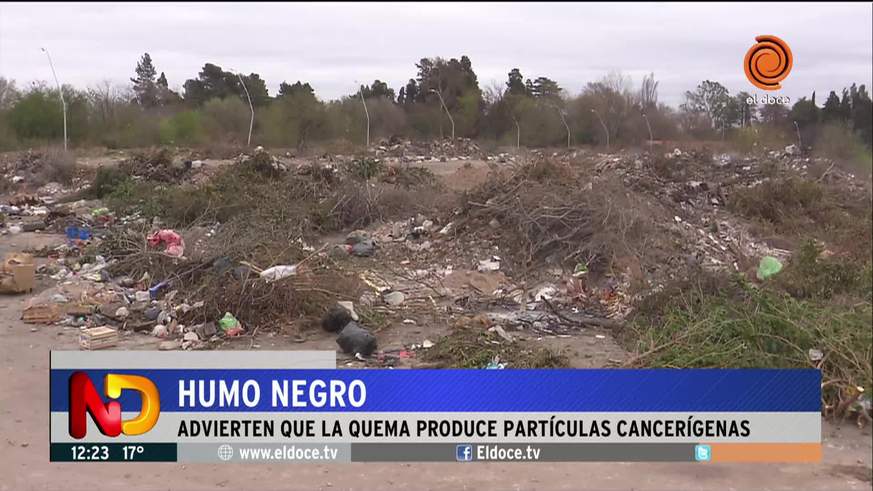 La quema de basura produce humo tóxico y cancerígeno