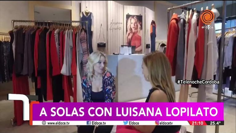 Luisana Lopilato pasó por Córdoba y habló con Telenoche