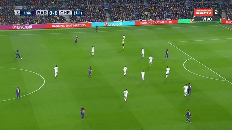 El gol tempranero de Messi a Chelsea