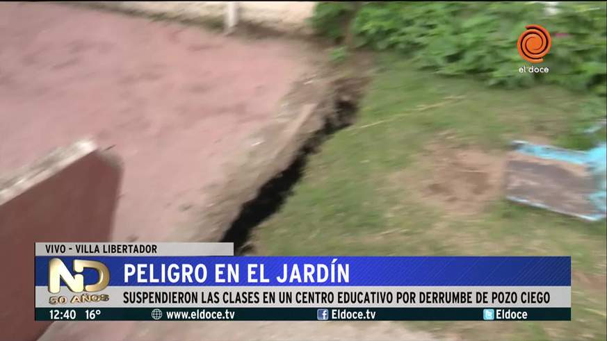 Peligro en el jardín de barrio Villa El Libertador