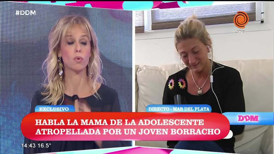 Mariana, emocionada al escuchar a la mamá de la nena muerta
