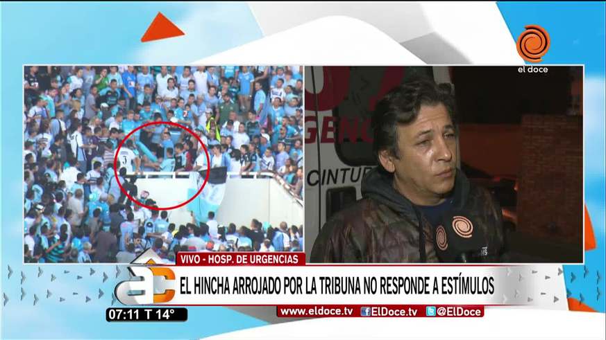 El padre del hincha de Belgrano arrojado desde la tribuna