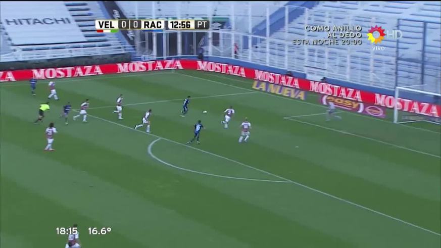 El gol de Acuña para Racing contra Vélez