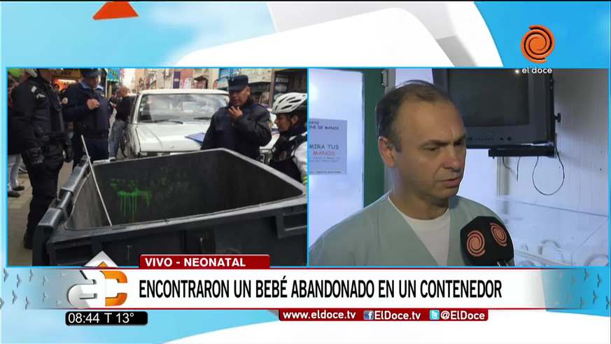 El bebé encontrado en un contenedor se recupera en la Maternidad