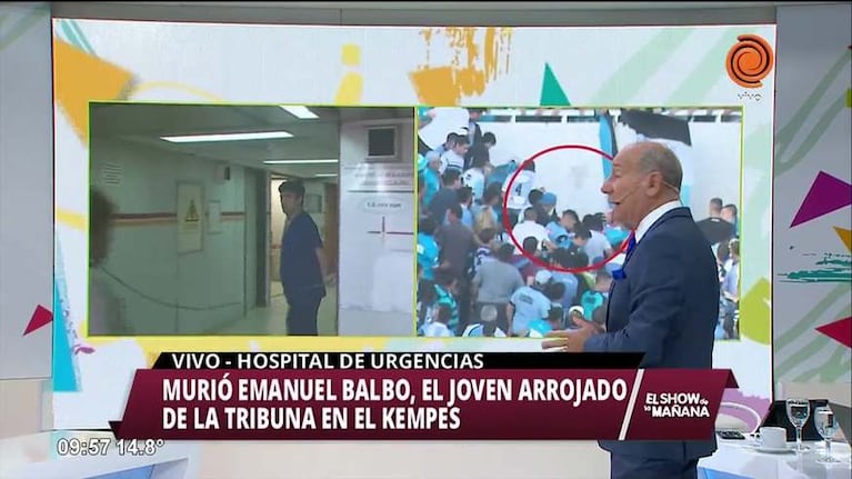 Parte médico del joven agredido en el Kempes