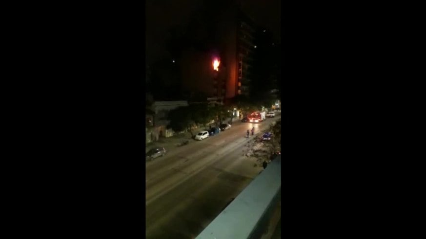 Incendio en un edificio del centro