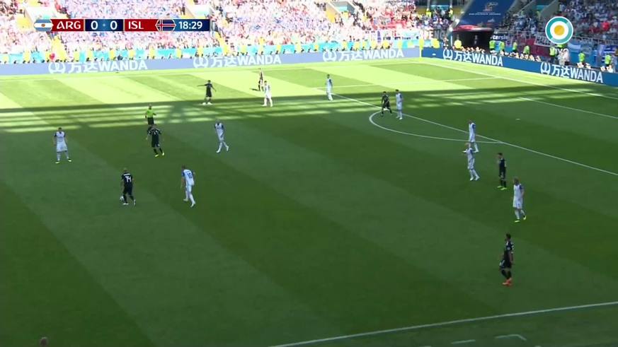 Agüero y el gol del 1-0 de Argentina a Islandia