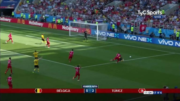 La goleada de Bélgica 5 Túnez 2 