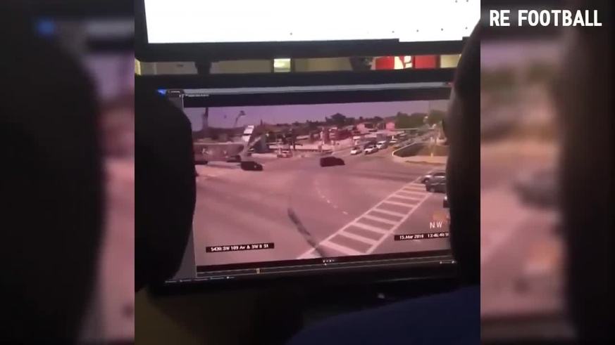 El momento en que cayó el puente peatonal en Miami