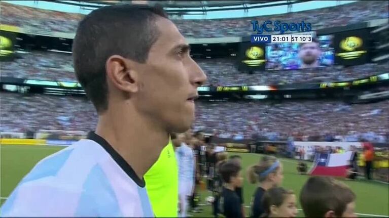 El himno argentino en la final de la Copa América