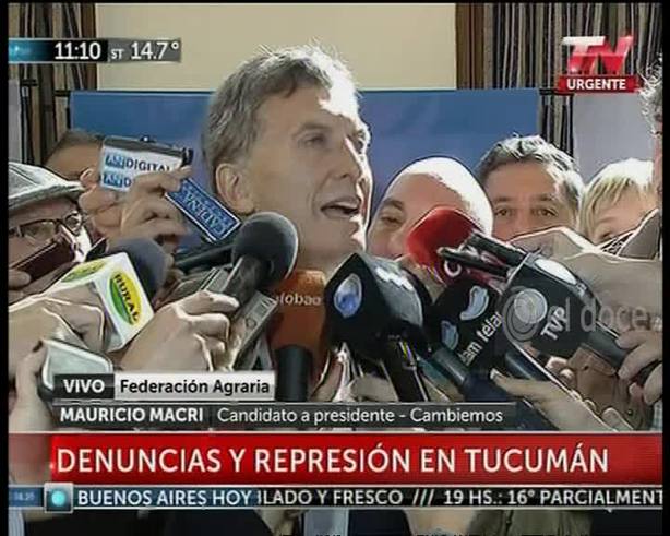 Mauricio Macri y los incidentes en Tucumán 