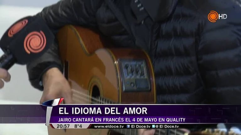 Jairo deslumbró cantando en francés en El Doce