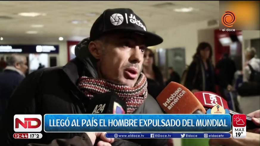 El hincha argentino expulsado de Rusia pidió perdón