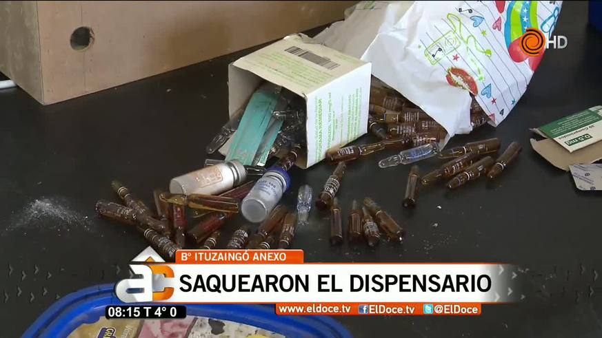 Los ladrones desmantelaron un dispensario