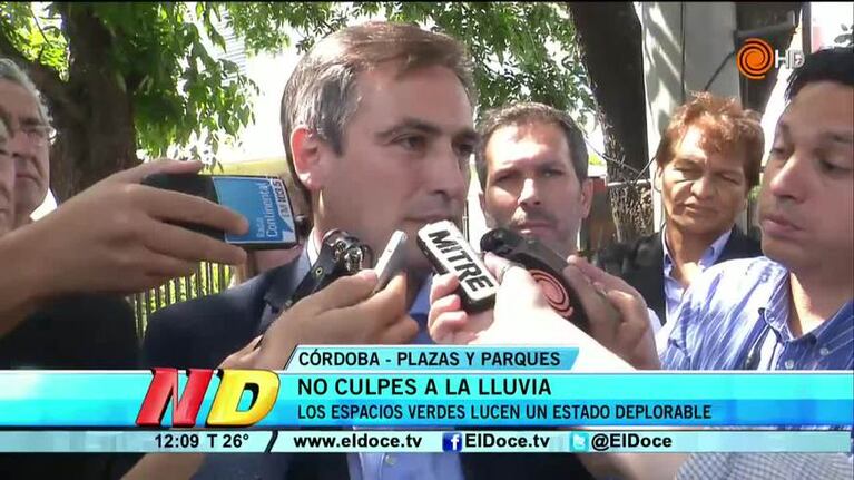 Espacios verdes en estado de abandono