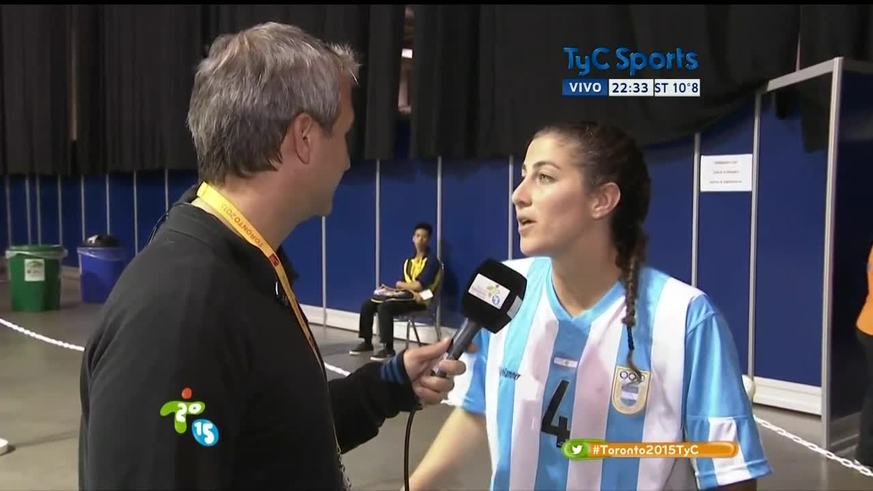 La cordobesa Lucía Haro tras la plata en Handball