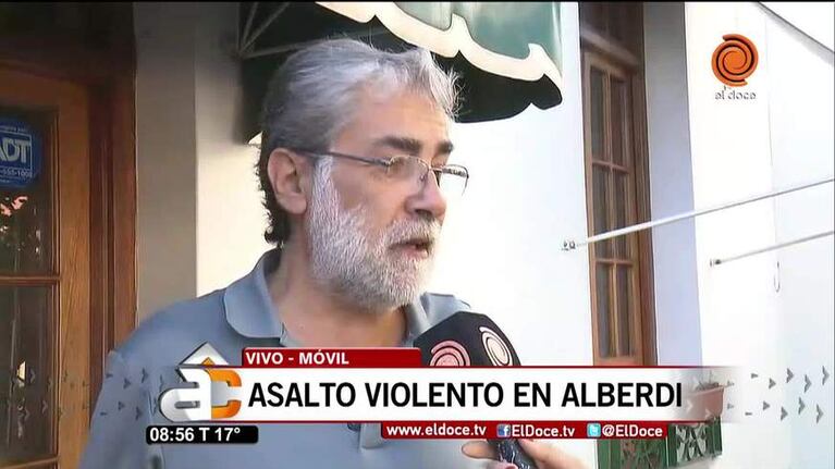 Violento asalto en barrio Alberdi