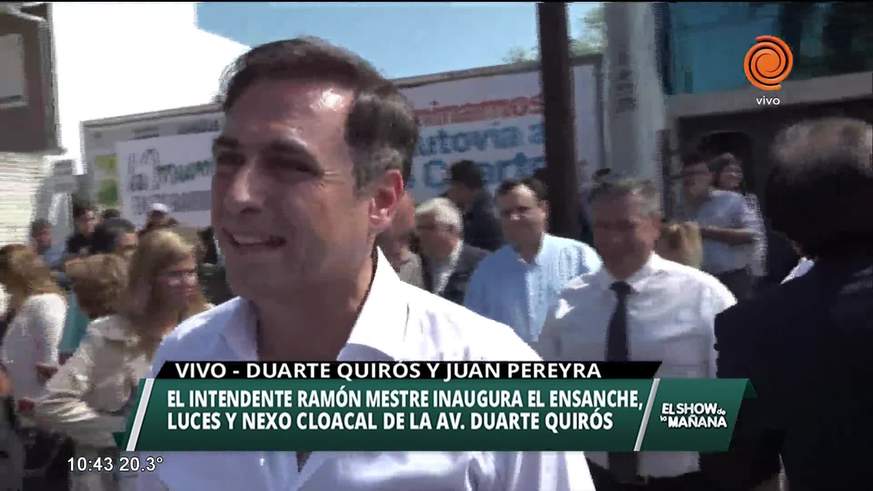 Mestre inauguró tres obras en Av. Duarte Quirós