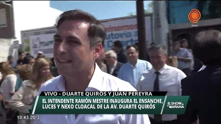 Mestre inauguró tres obras en Av. Duarte Quirós