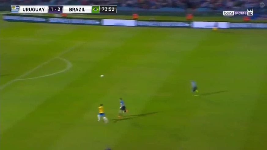 ¡Qué definición! El golazo Neymar ante Uruguay