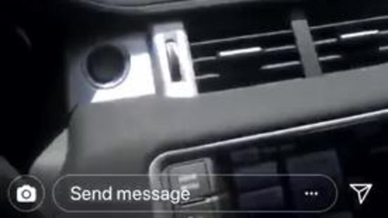 Wanda Nara se filmó mientras iba en el auto con su hijo