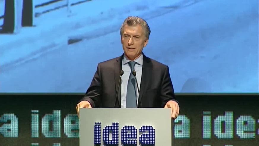 Mauricio Macri en el coloquio de IDEA