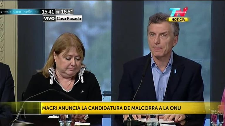Macri: "Malcorra es una excepcional candidata"