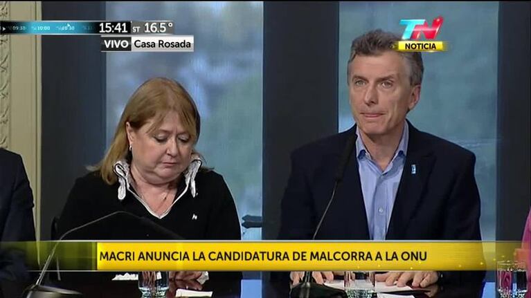 Macri: "Malcorra es una excepcional candidata"