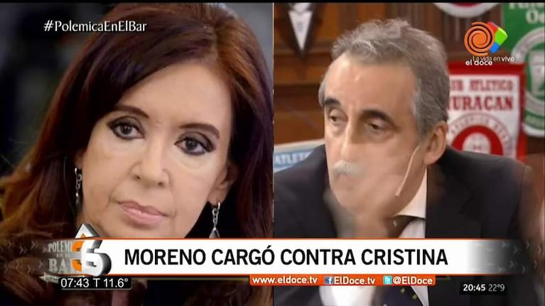 Guillermo Moreno cuestionó a Cristina Kirchner