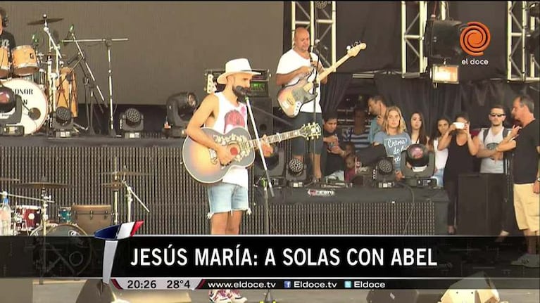 Abel Pintos invitó a sus fanáticas a la prueba de sonido